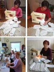 Bojana Kolarič, Angelca Mlakar, Romana in Lina Wolf ter Marija Šeruga iz Slovenje vasi